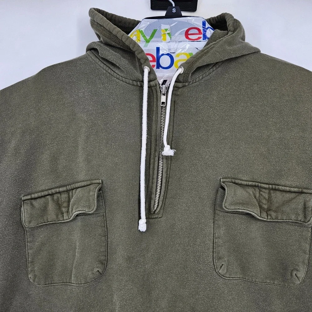 J Crew Hoodie Mens XXL Oarsman Olive Green Long Sleeve Heavy‎ Pullover Casual
